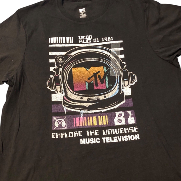 MTV Graphic T-Shirt XL Black - Picture 1 of 4